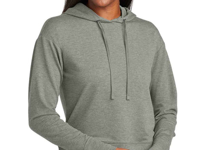 SportTek Women's SportWick Flex Fleece Pullover Hoodie LST562 Light Grey Heather