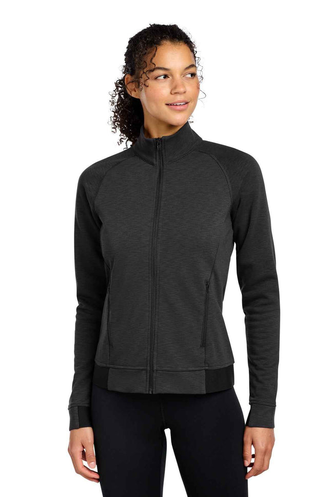 SportTek Women's PosiCharge Strive FullZip LST570 Black