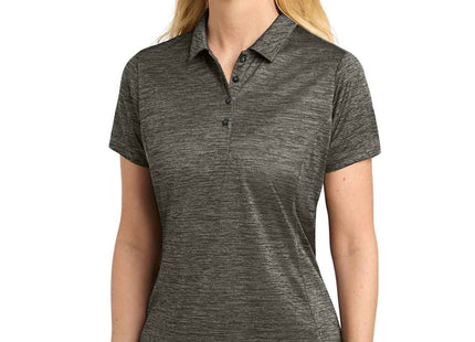 SportTek Women's PosiCharge Electric Heather Polo LST590 Grey-Black Electric