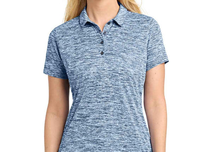 SportTek Women's PosiCharge Electric Heather Polo LST590 True Navy Electric