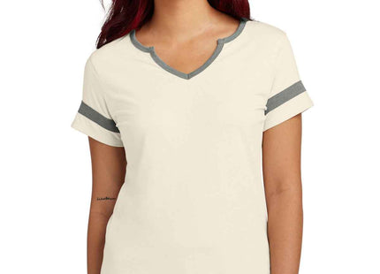 SportTek Women's Halftime Notch Neck Tee LST6041 Ecru Vintage Heather