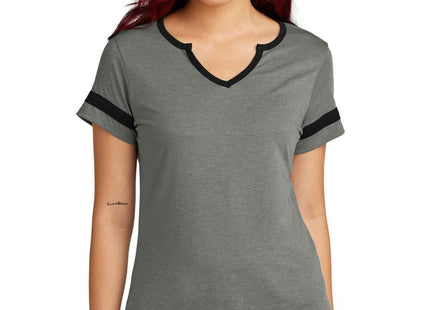 SportTek Women's Halftime Notch Neck Tee LST6041 Vintage Heather Black