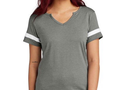 SportTek Women's Halftime Notch Neck Tee LST6041 Vintage Heather White
