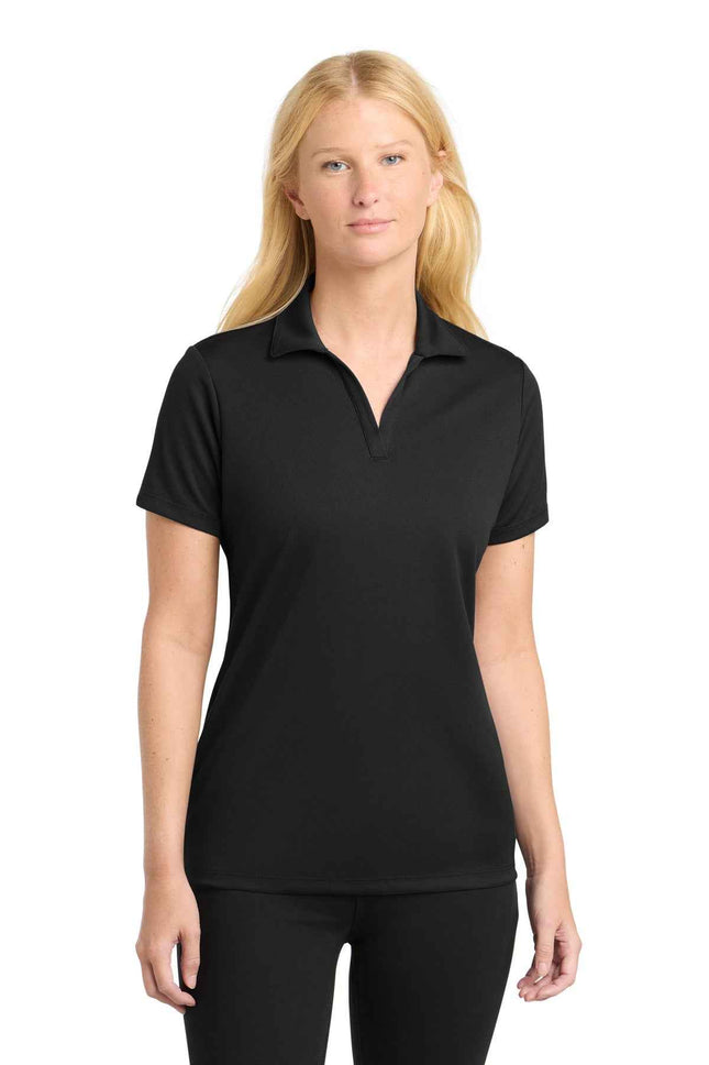 SportTek Women's PosiCharge RacerMesh Polo LST640 Black