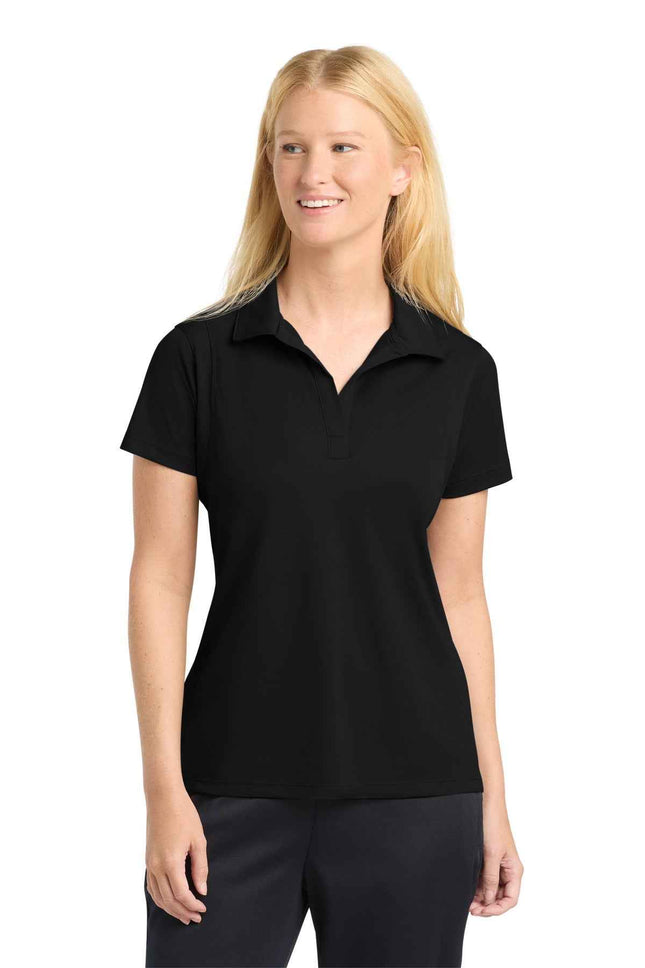 SportTek Women's Micropique SportWick Polo LST650 Black
