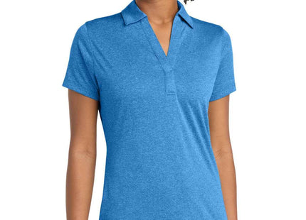 SportTek Women's Heather Contender Polo LST660 Blue Wake Heather