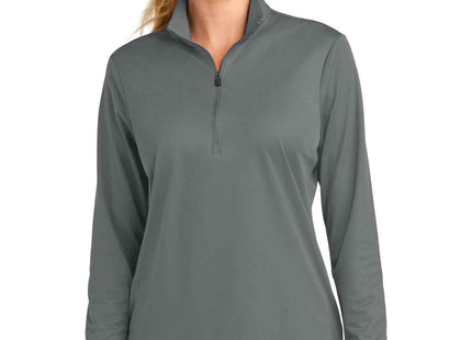 SportTek Women's Micropique SportWick 1/4Zip LST672 Grey Concrete