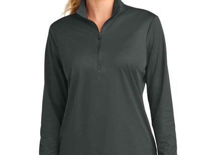 SportTek Women's Micropique SportWick 1/4Zip LST672 Iron Grey