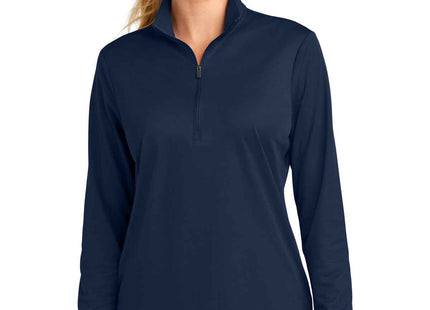 SportTek Women's Micropique SportWick 1/4Zip LST672 True Navy