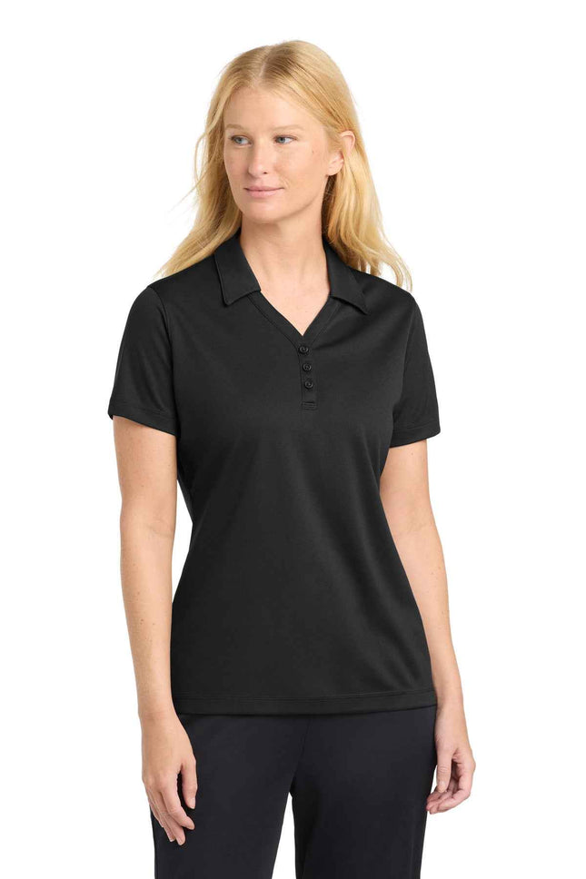 SportTek Women's PosiCharge MicroMesh Polo LST680 Black