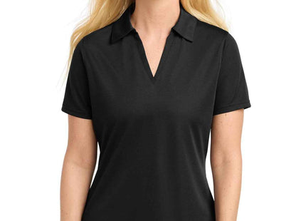 SportTek Women's PosiCharge Active Textured Polo LST690 Black