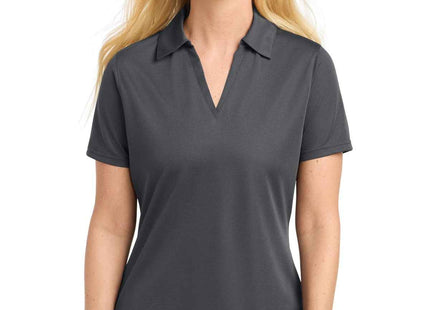 SportTek Women's PosiCharge Active Textured Polo LST690 Iron Grey