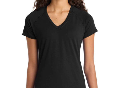 SportTek Women's Ultimate Performance VNeck LST700 Black