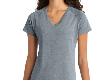 SportTek Women's Ultimate Performance VNeck LST700 Heather Grey