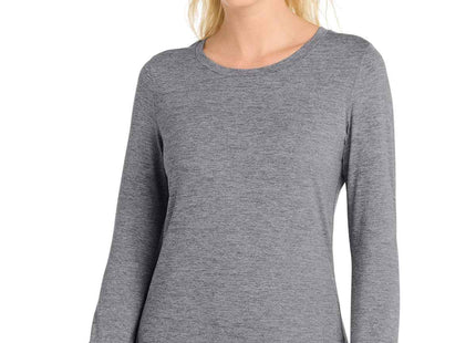 SportTek Women's Exchange 15 Long Sleeve Crew LST710 Grey Heather