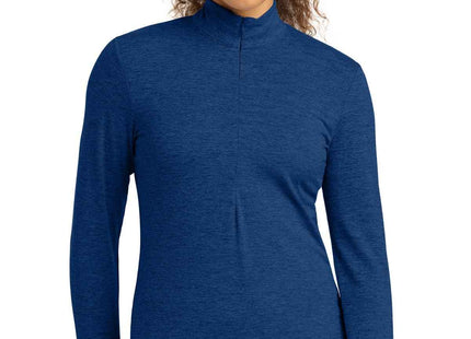 SportTek Women's Exchange 15 Long Sleeve 1/2Zip LST711 True Royal Heather