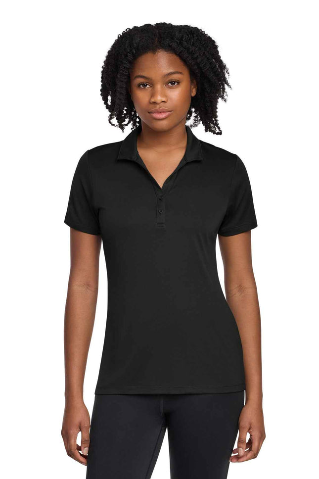 SportTek Women's PosiCharge ReCompete Polo LST725 Black