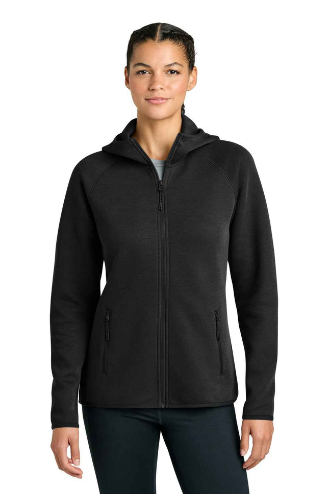 SportTek Women's Phenom FullZip Hoodie LST840 Black