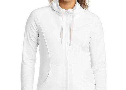 SportTek Women's SportWick Stretch FullZip Jacket LST852 White
