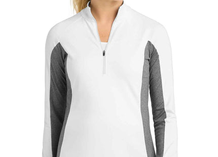 SportTek Women's SportWick Stretch Contrast 1/4Zip Pullover LST854