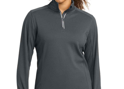 SportTek Women's SportWick Textured 1/4Zip Pullover LST860 Iron Grey
