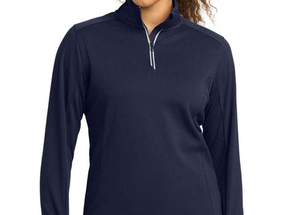 SportTek Women's SportWick Textured 1/4Zip Pullover LST860 True Navy