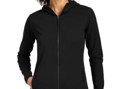 SportTek Women's Circuit Hooded FullZip LST870 Deep Black