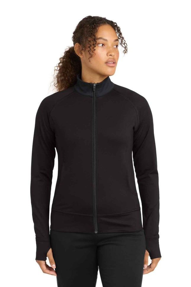 SportTek Women's NRG Fitness Jacket LST885 Black