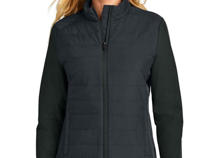SportTek Women's Teknical Hybrid Jacket LST940 Black