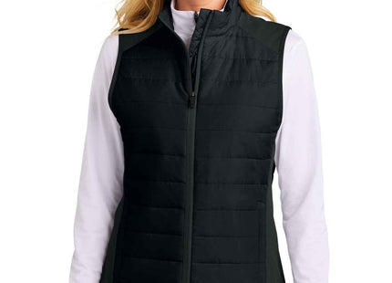 SportTek Women's Teknical Hybrid Vest LST941 Black