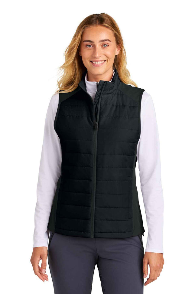 SportTek Women's Teknical Hybrid Vest LST941 Black