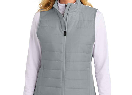 SportTek Women's Teknical Hybrid Vest LST941 Silver