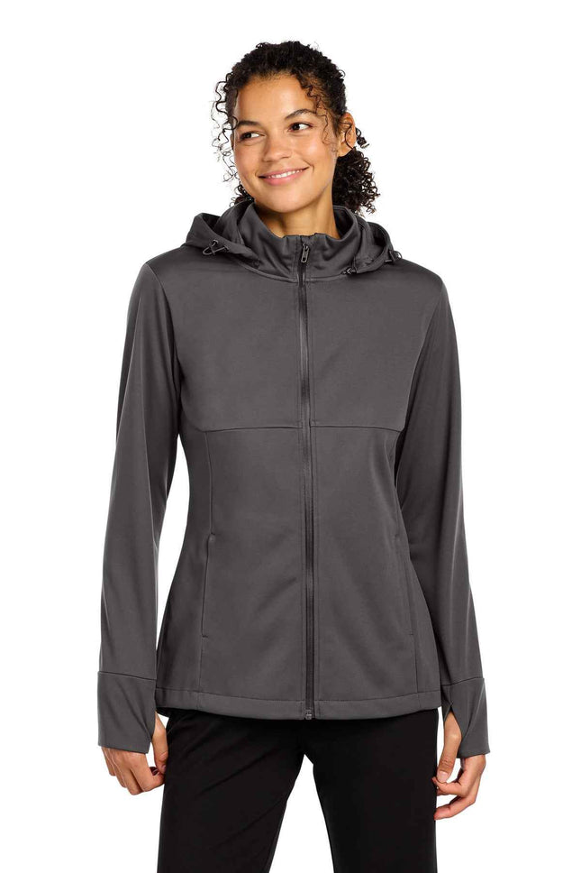 SportTek Women's Hooded Soft Shell Jacket LST980