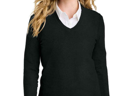 Port Authority Women's Easy Care VNeck Sweater LSW2850 Deep Black