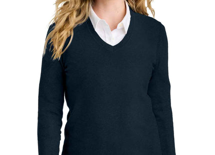Port Authority Women's Easy Care VNeck Sweater LSW2850 River Blue Navy
