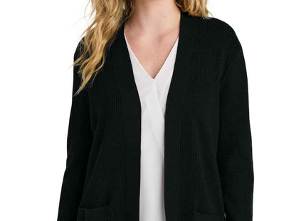 Port Authority Women's Easy Care OpenFront Cardigan Sweater LSW2890 Deep Black