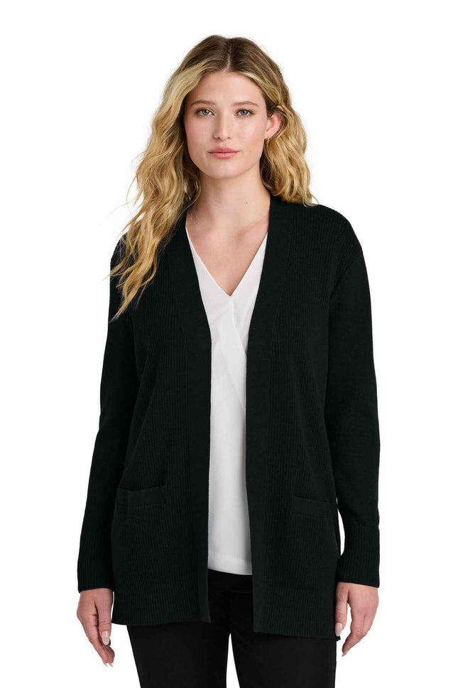 Port Authority Women's Easy Care OpenFront Cardigan Sweater LSW2890 Deep Black