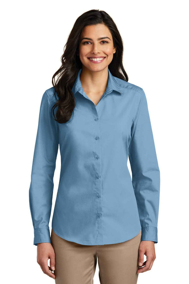 Port Authority Women's Long Sleeve Carefree Poplin Shirt LW100