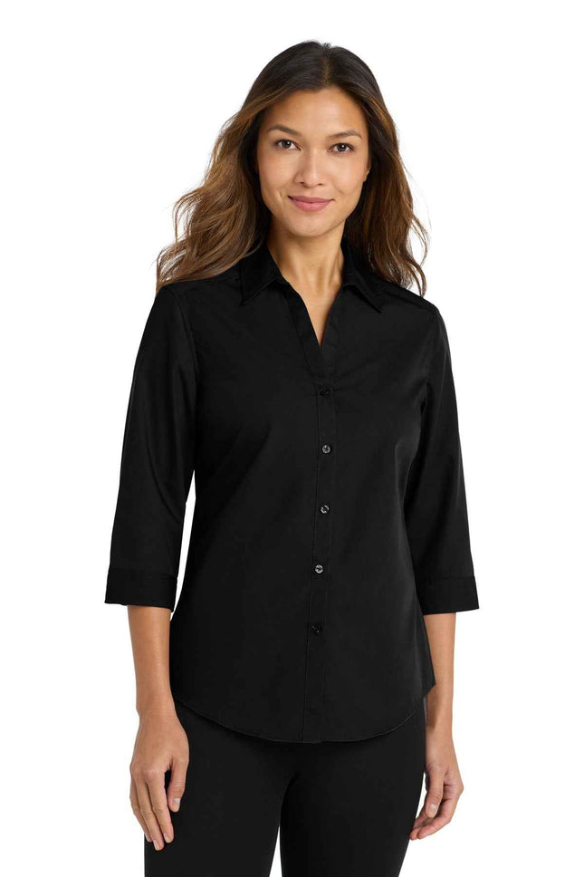 Port Authority Women's 3/4Sleeve Carefree Poplin Shirt LW102
