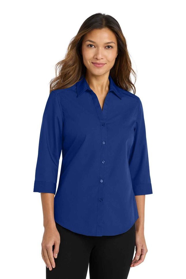 Port Authority Women's 3/4Sleeve Carefree Poplin Shirt LW102
