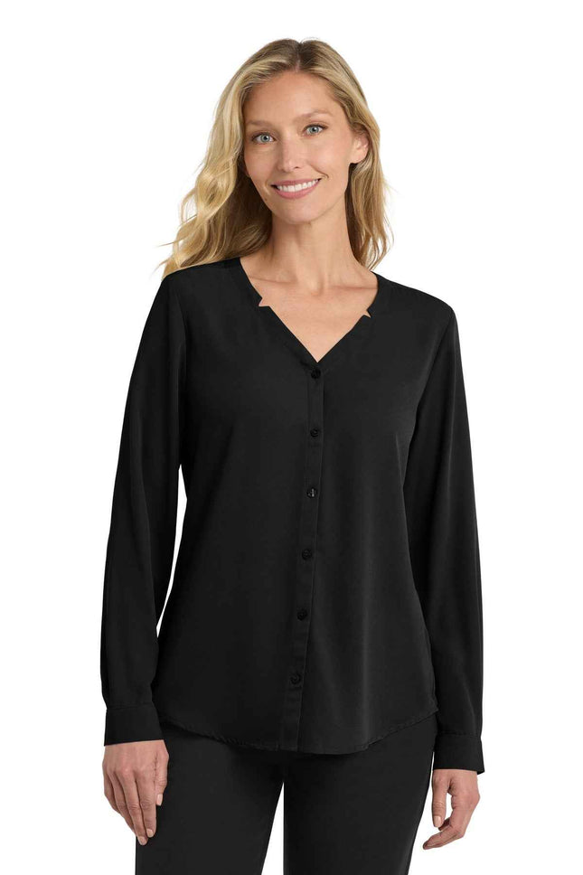 Port Authority Women's Long Sleeve ButtonFront Blouse LW700