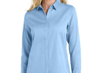 Port Authority Women's Long Sleeve SuperPro ReactTwill Shirt LW808 Cloud Blue