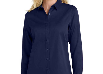 Port Authority Women's Long Sleeve SuperPro ReactTwill Shirt LW808 True Navy
