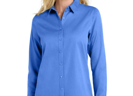 Port Authority Women's Long Sleeve SuperPro ReactTwill Shirt LW808 Ultramarine Blue