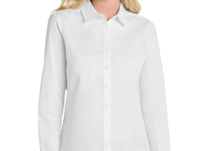 Port Authority Women's Long Sleeve SuperPro ReactTwill Shirt LW808 White