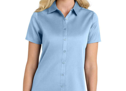 Port Authority Women's Short Sleeve SuperPro ReactTwill Shirt LW809 Cloud Blue