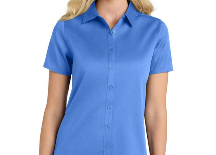 Port Authority Women's Short Sleeve SuperPro ReactTwill Shirt LW809 Ultramarine Blue