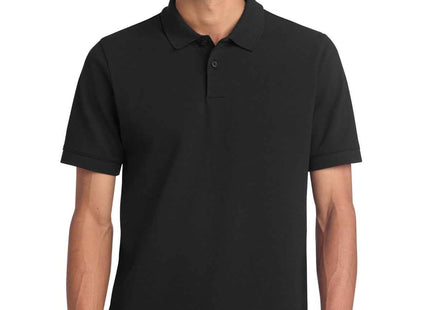 Mercer+Mettle Stretch Heavyweight Pique Polo MM1000 Deep Black