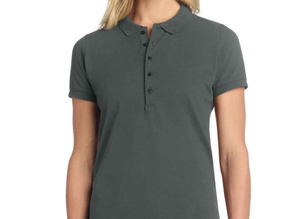 Mercer+Mettle Women's Stretch Heavyweight Pique Polo MM1001 Anchor Grey
