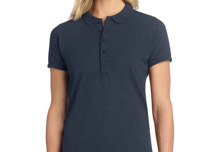 Mercer+Mettle Women's Stretch Heavyweight Pique Polo MM1001 Night Navy